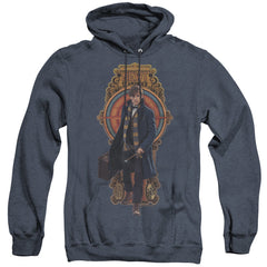 Fantastic Beasts Newt Scamander Heather Mens Hoodie Navy Officially Licensed