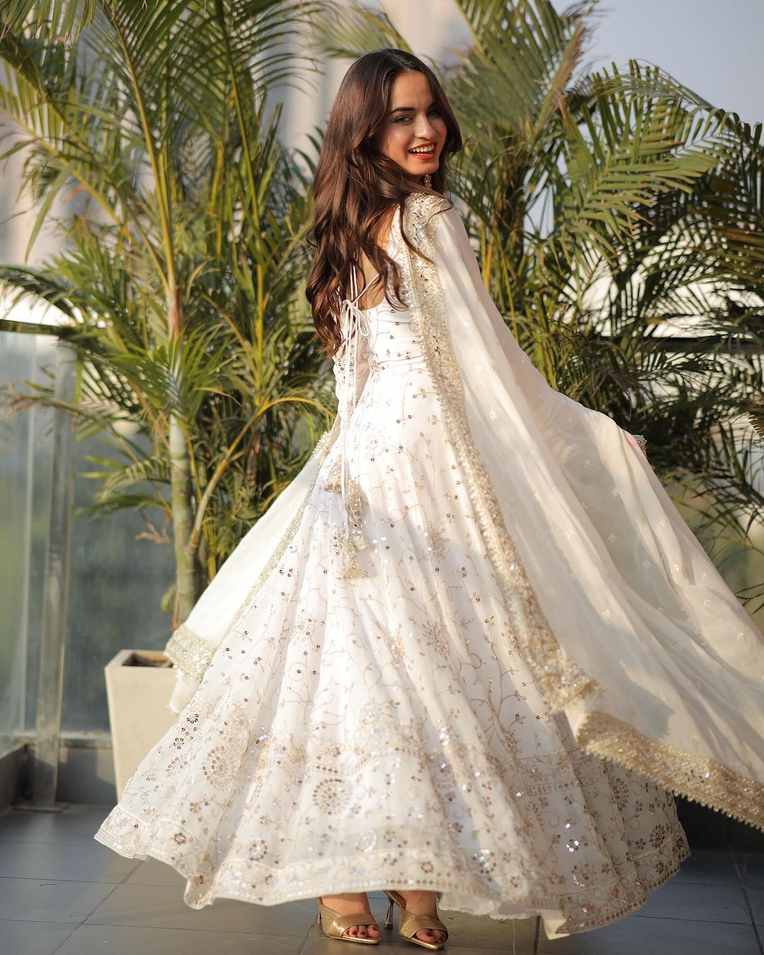 white dress for women party wear Captivating Work White Color Party Wear  Gown – Vastra Shop-parroquiadesanalbertomagno.com
