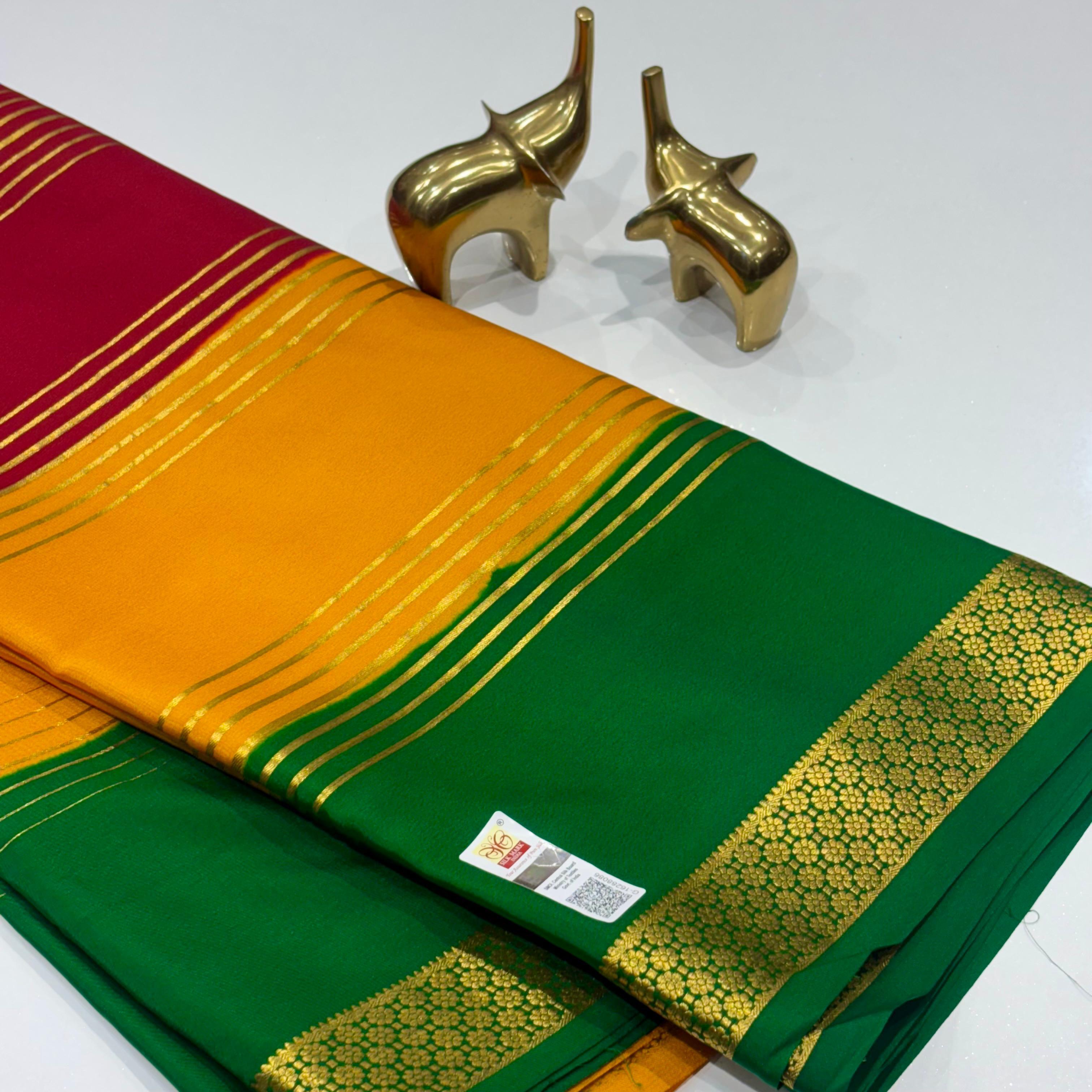 Pure 3D Mysore Silk Saree