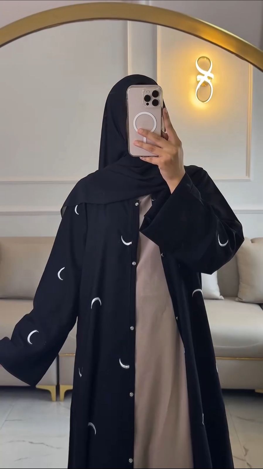 MOON EMBROIDERY ABAYA"