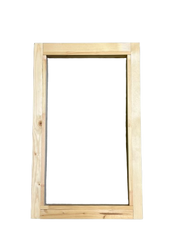 wellmia® Saunafenster┃Fenster aus Fichte festverglast und öffnend┃57x35 cm