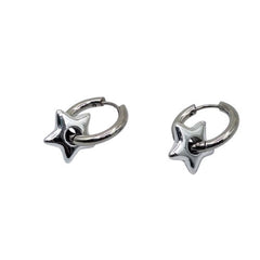 Aro Argolla Estrella 1,5 cm Acero