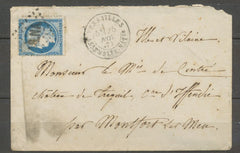 1873 Env. N°60 obl ASNA VERSAILLES ASSEMBLEE NATle. TB X1765