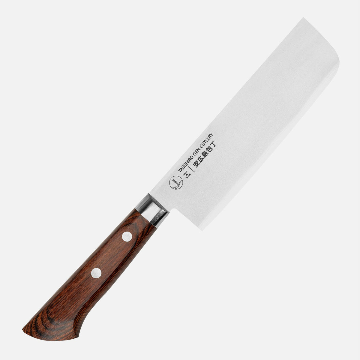 Nakiri 16,5 cm Yasuhiro Gen Shirogami#2/SS Mahogany