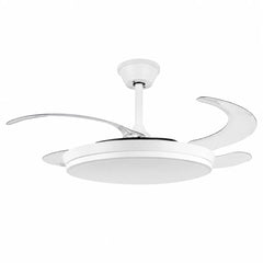 Tekone Lampadario LED con Ventilatore Retrattile 36W e Telecomando