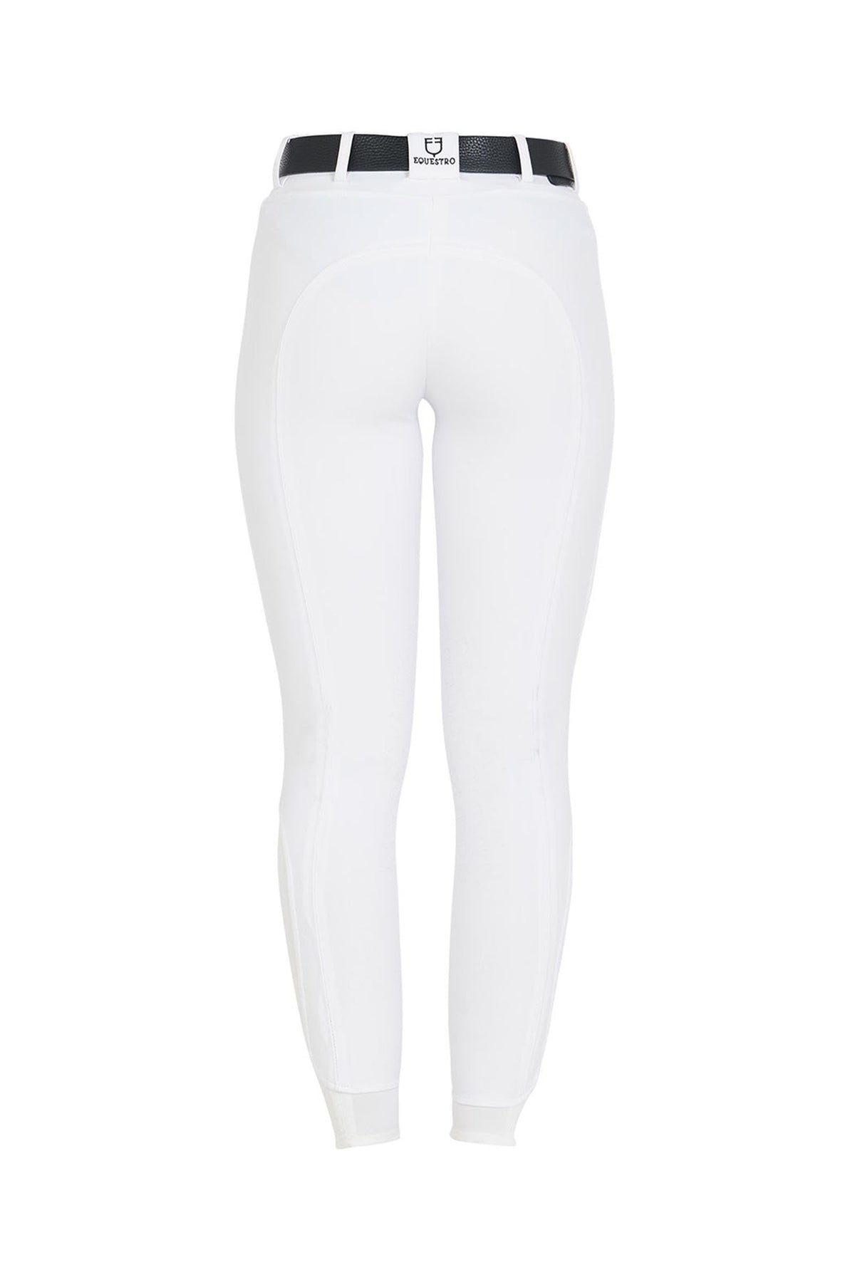 Equestro Women's Slim Fit Knee Grip Breeches With Logo Womens Breeches
