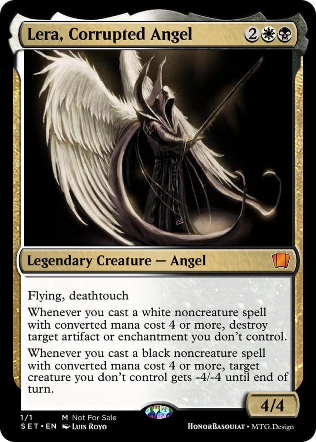 A White/Black Commander that isn't life gain or tokens matter : r/custommagic