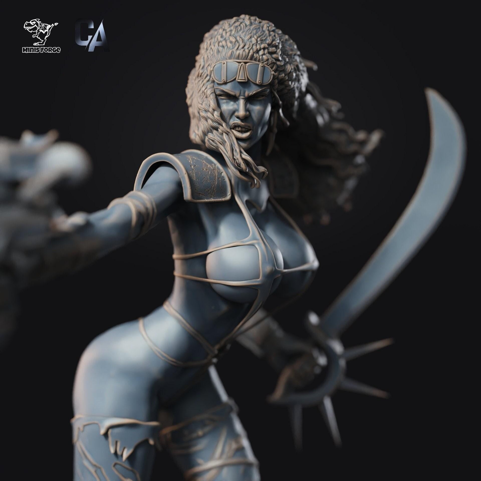 Exclusive Julie Strain Heavy Metal F.A.K.K. 2 3D Printed Statue: Iconic Adult Sci-Fi Collectible NSFW