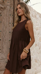 Barton Mini Dress - Chocolate