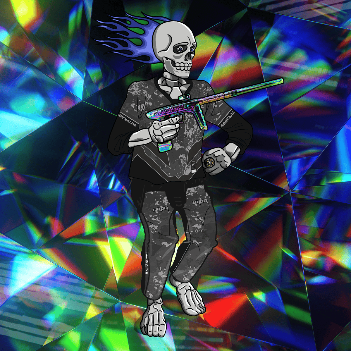 Adrenaline Skully NFT - Prism in Hyperball with Ring - Adrenaline