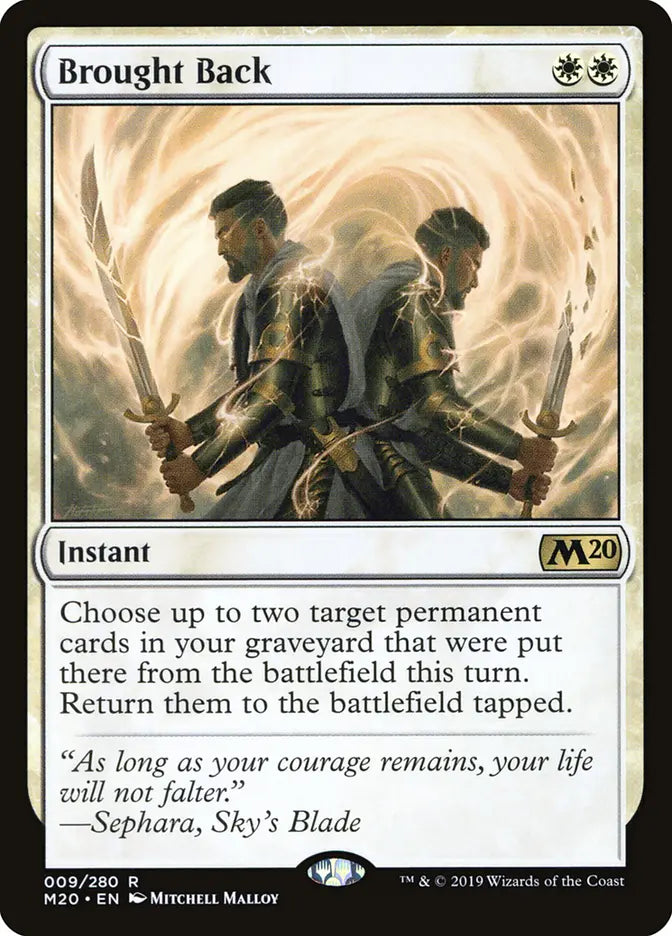 Brought Back · Core Set 2020 (M20) #9 · Scryfall Magic: The Gathering Search