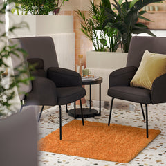 ÄRENDE rug, high pile, orange, 30 mmx80 cm