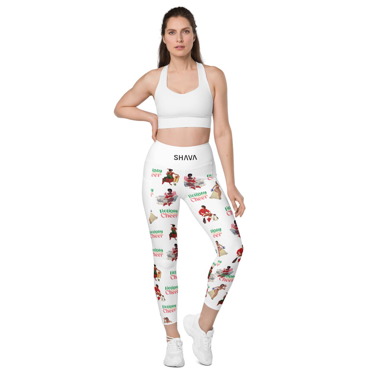 Christmas Leggings with pockets,A Christmas Eve (Waiting for Santa) Nevaeh SHAVA
