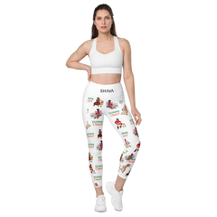 Christmas Leggings with pockets,A Christmas Eve (Waiting for Santa) Nevaeh SHAVA
