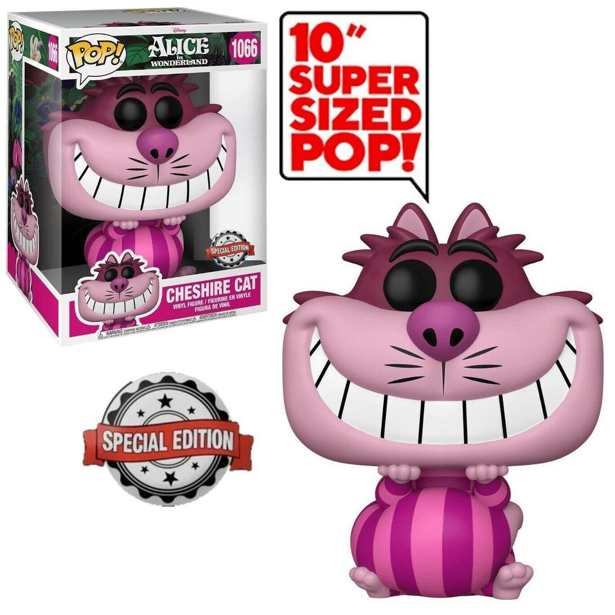 Pop Alice in Wonderland Chesire Cat 10'' Jumbo Vinyl Figure Special Edition