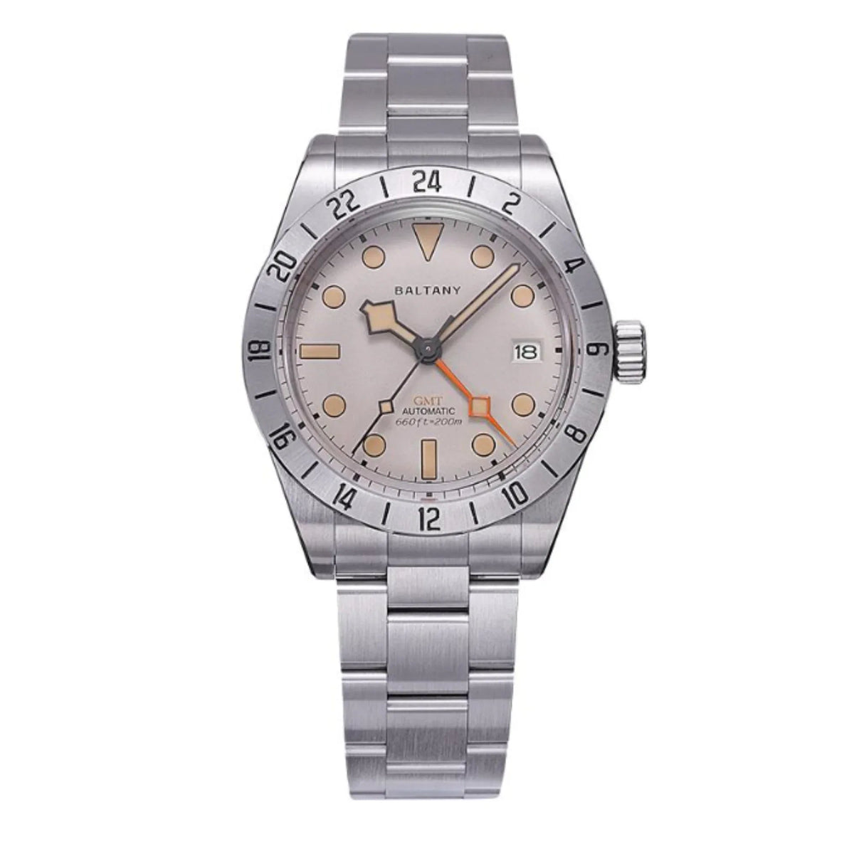 Baltany Affordable Retro NH34 GMT Automatic Watch S6073AB - DREAM WATCHES