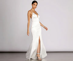 Raelynn Satin Cross Strap Dress