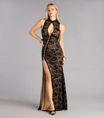 Trisha Lace Long Formal Dress