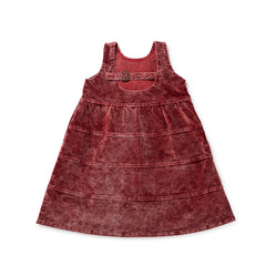 Birnham on the Sea Dress Jellybeanzkids Birnham On The Sea Corduroy Jumper with Buckle Tab -Red