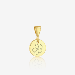 Hawthorn May Birth Flower Pendant ONLY 14K 925 Gold Vermeil
