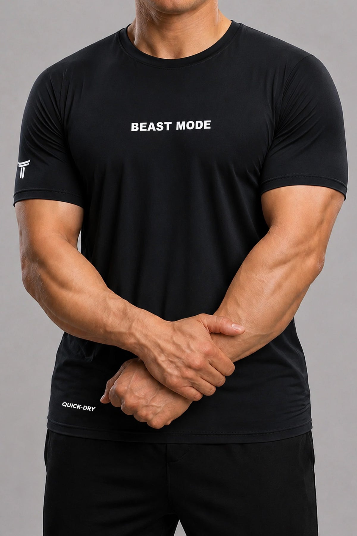 Turbo Gym Apparel Beast Mode Dry-Fit Tee In Black