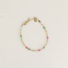 Bracelet Callie - Cristaux toupies doré/multi
