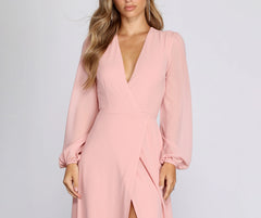 Mavis Chiffon Wrap Gown
