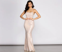 Suzette Lace Back Sequin Dress