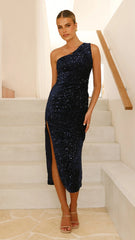 Anna Maxi Dress - Navy Sequins