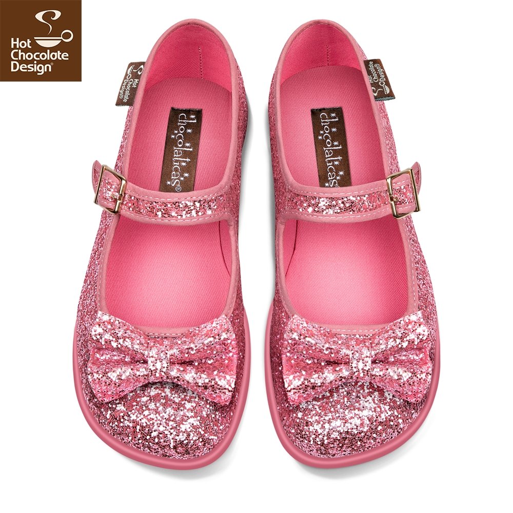 Chocolaticas® Pink Diamond Mary Jane Flats - Rockamilly-Shoes-Vintage