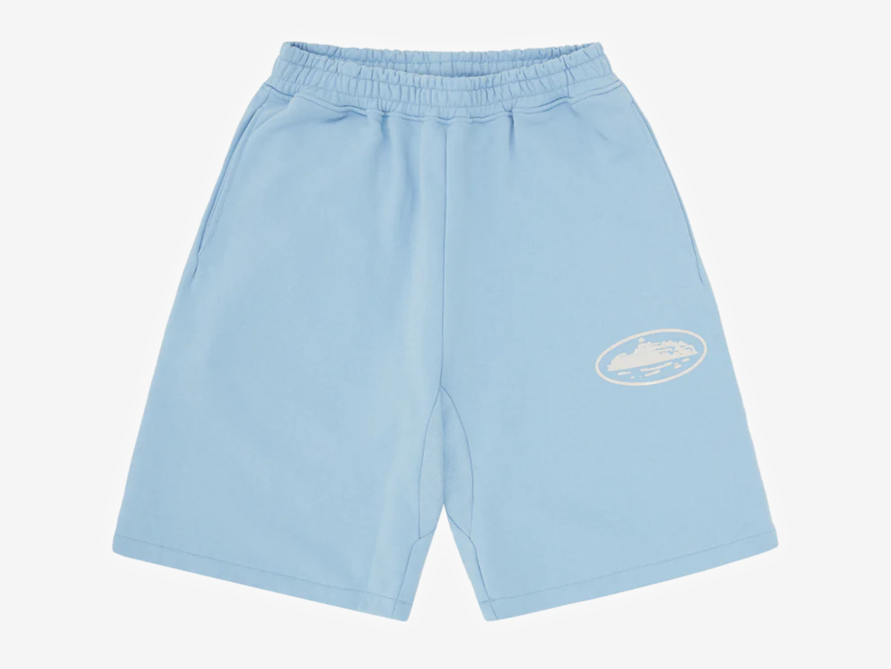 The Corteiz Island Puff Print Sweatshort in Baby Blue combines Corteiz’s signature streetwear aesthetic with a soft pastel colourway and raised puff print branding. Made from heavyweight cotton-rich fleece with a brushed interior, the shorts provide a comfortable yet structured fit suitable for everyday wear. Designed with an elasticated waistband, adjustable drawcord, and functional side pockets. Constructed from a premium cotton and polyester blend with an approximate 440 GSM heavyweight fabric weight.
