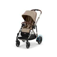 e-Gazelle S Electronic Assist Stroller - Floor Model - Store Pickup Only Strollers - Single Cybex Almond Beige w/ Taupe Frame