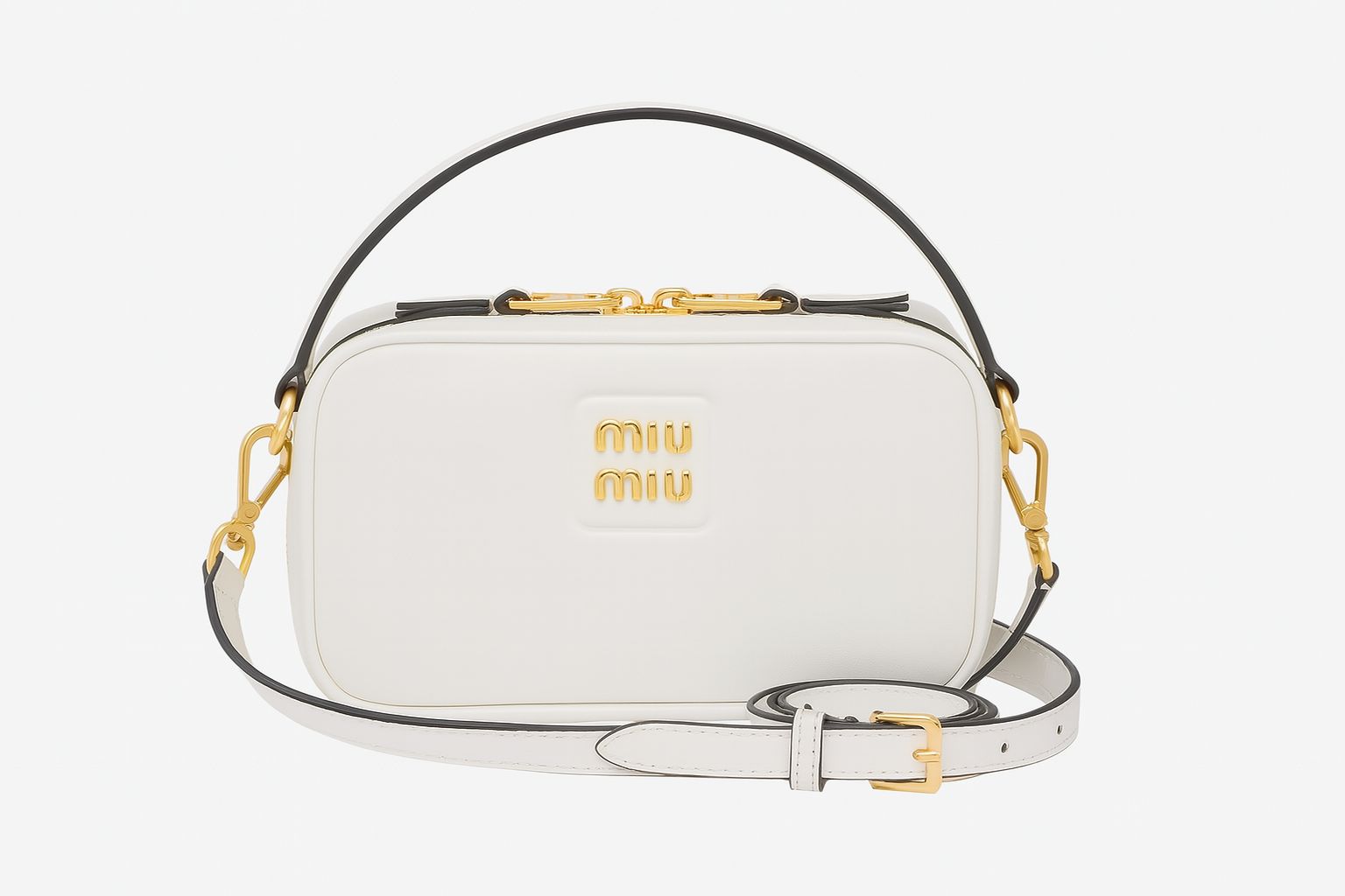 Miu Miu Leather Crossbody – Elegant & Minimal (QTBA009AO)
