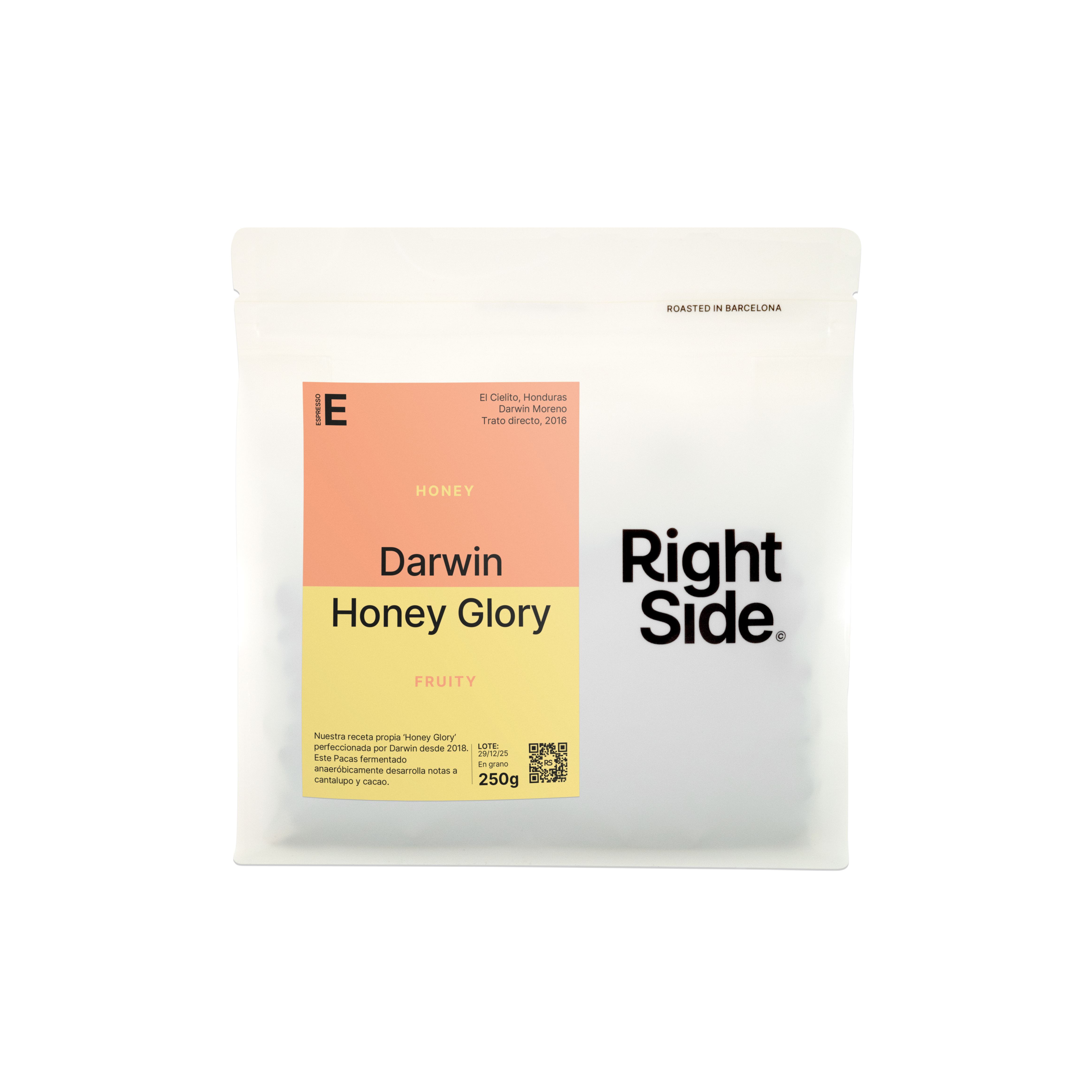 Bolsa café de especialidad de Honduras futral honey Darwin Honey Glory