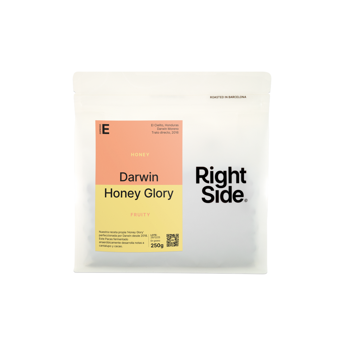 Bolsa café de especialidad de Honduras futral honey Darwin Honey Glory