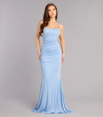 Kelsie Glitter Knit Mermaid Formal Dress