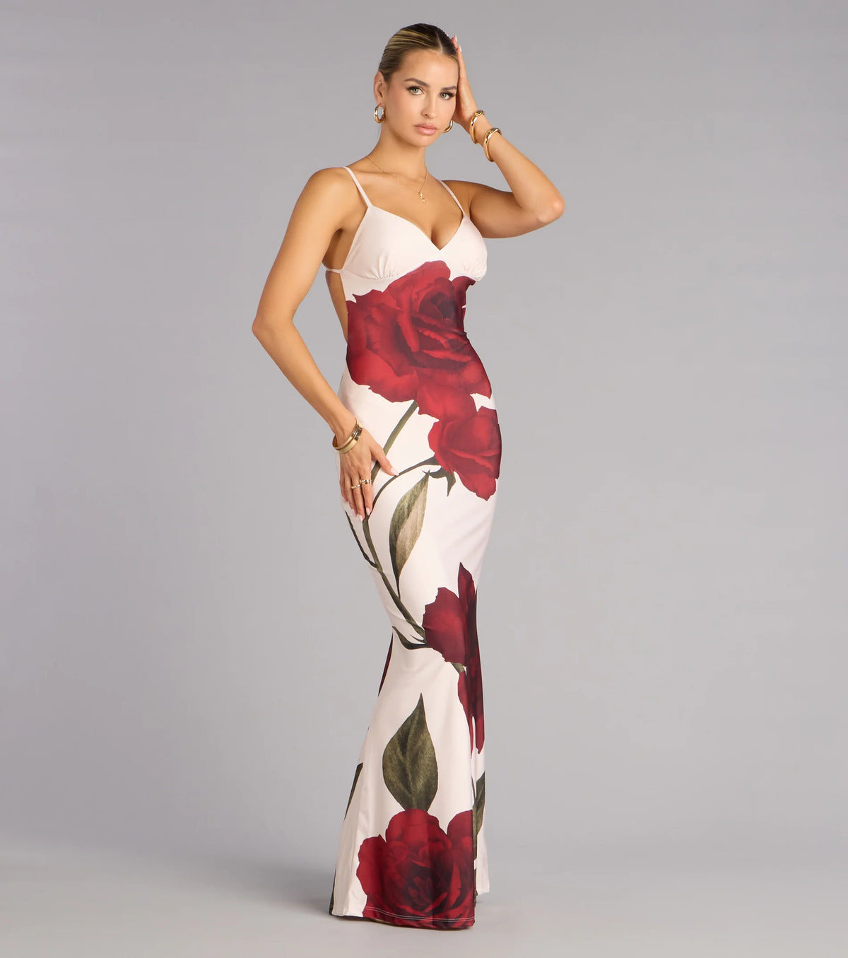 Madi Floral Print Mermaid Formal Dress