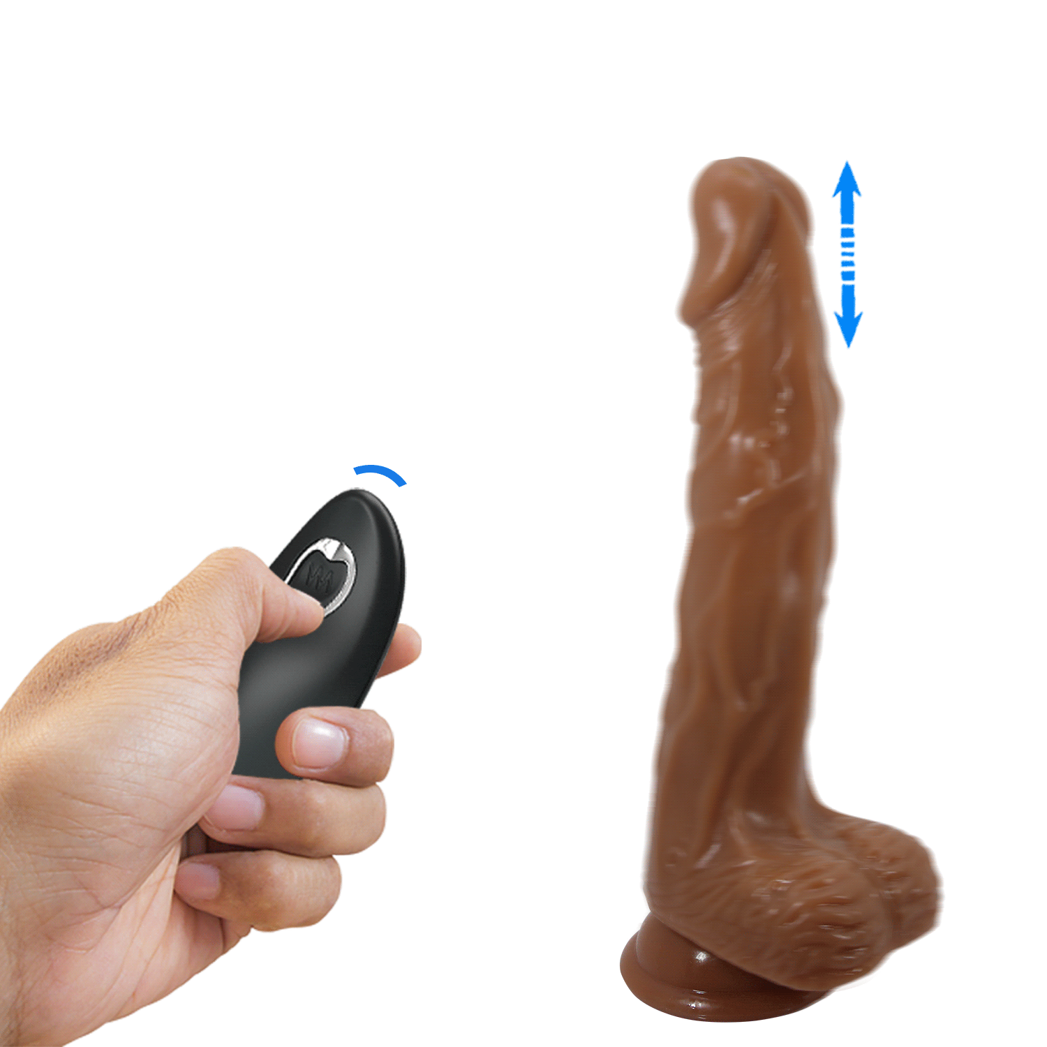 Dominitoy Remote Thrusting & Rotating Realistic Dildo — USB Rechargeable