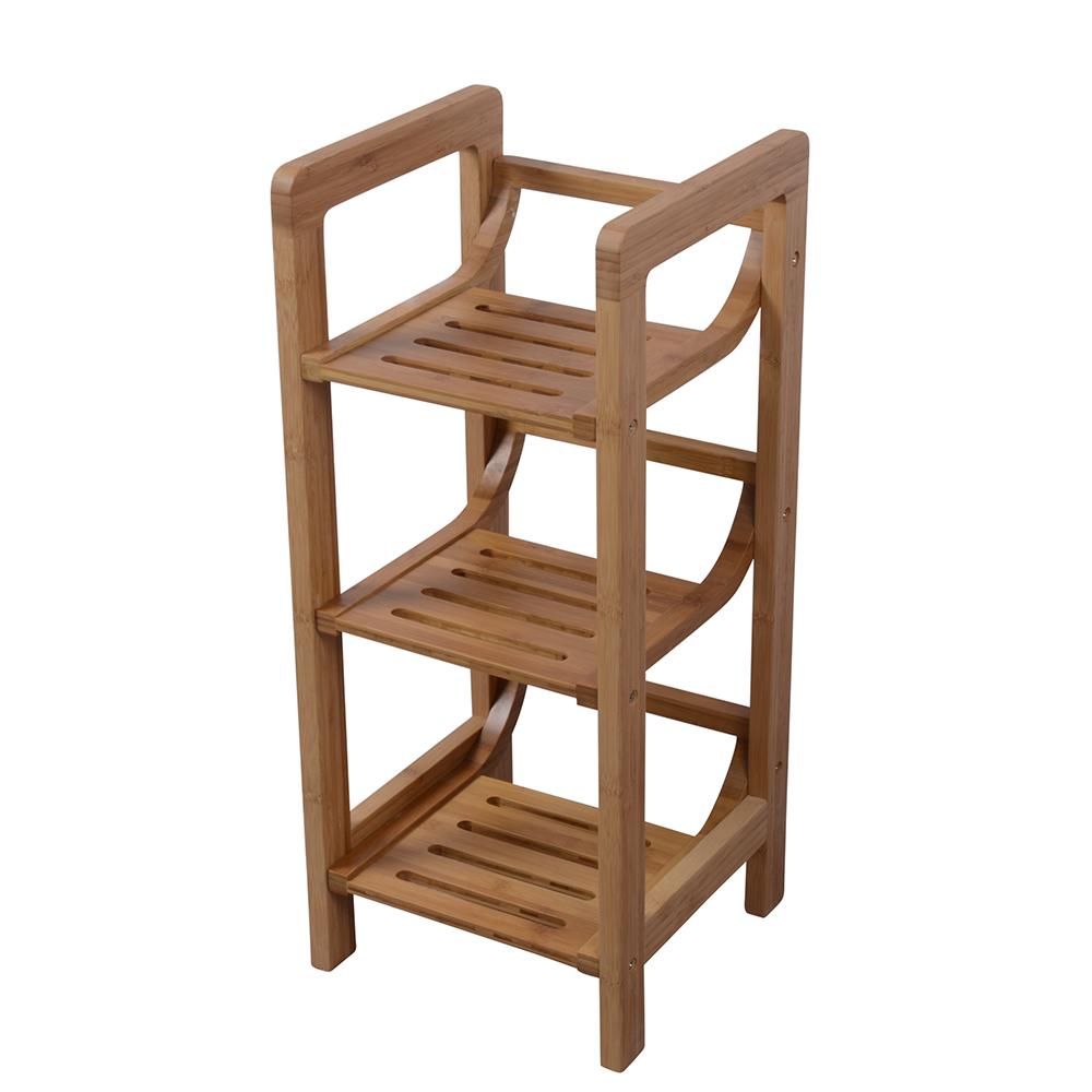 3-Shelf Freestanding Bamboo Towel Rack