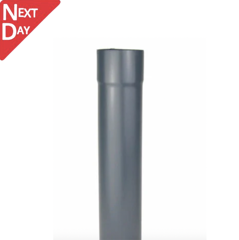 100mm Anthracite Grey Galvanised Steel Downpipe 3m Length - Trade Warehouse