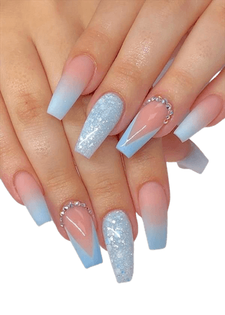 Baby blue nails