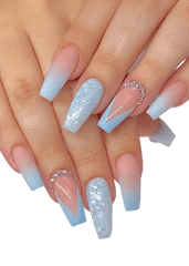 Baby blue nails