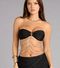 Midnight Mischief Chain Maxi Dress