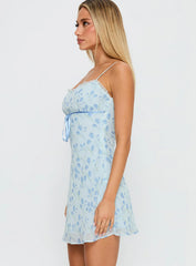 Valencia Mini Dress Blue / Floral