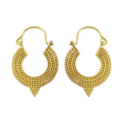 Athens Brass Hoop Earrings