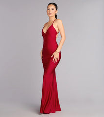 Hannah V-Neck Strappy Formal Dress