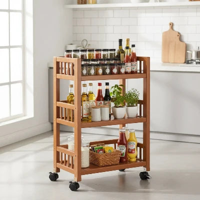 etagere en bois pour cuisine épices