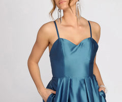 Maisy Satin Strappy Back Gown