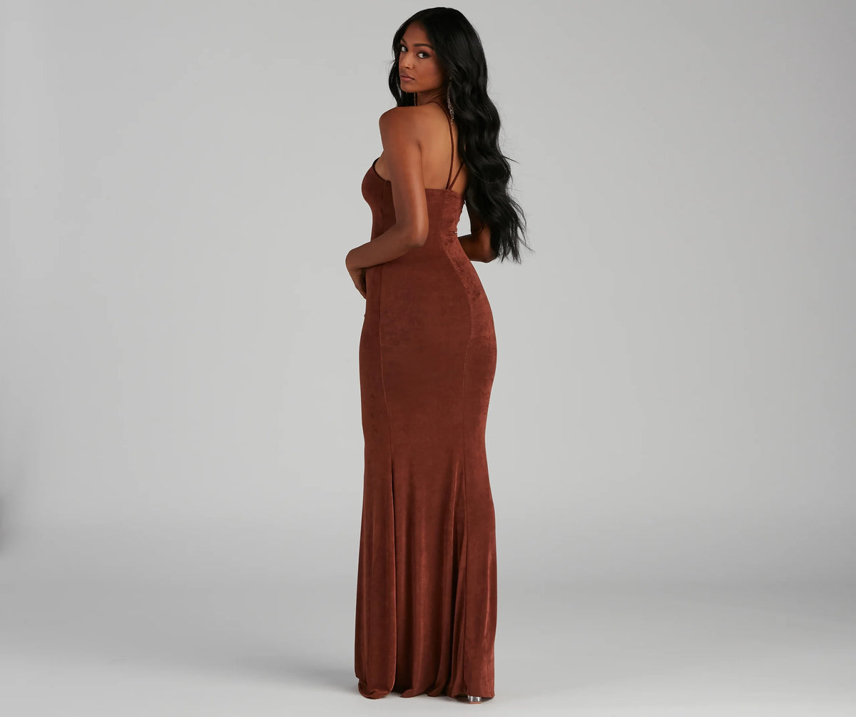 Moira Formal Open Back Lurex Dress
