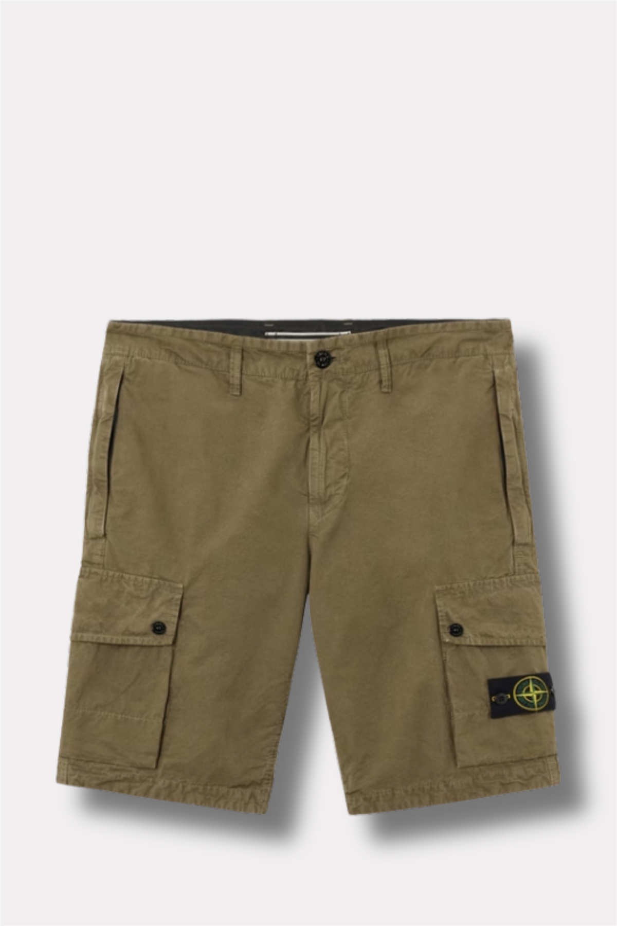 L100019 Brushed Organic Cotton Canvas Military Green 'Old' Effect